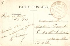 Vintage Postcard Tree Drill of Slow Road forestiere