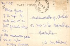 Vintage Postcard Tree Drill of Slow under wood At the bottom the signal of Montuez