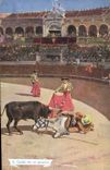 CPA Corrida Course de taureaux Caida de un picador 