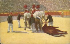 CPA Corrida Course de taureaux Bertuchi 