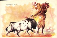 CPA Corrida Course de taureaux Une bonne pique 