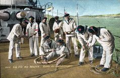 Vintage Postcard Militaria Sailors life of the sailor School of sailor's pay