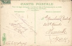 Postal Militaria Marineros la vida del marinero Lavado del puente