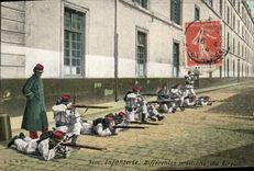 CPA Militaria Infanterie Differentes positions du tireur