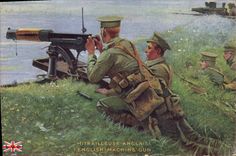 CPA Militaria Mitrailleuse anglaise