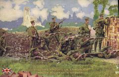 CPA Militaria Fantassins anglais en embuscade