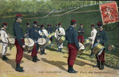 Vintage Postcard Militaria School of the drums