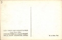 CPA Cinema Les Trois Mousquetaires Alexandre Dumas Auguste Maquet