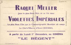 CPA Cinema Violettes imperiales Raquel Miller Le Regent