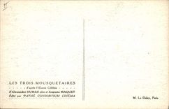 CPA Cinema Les Trois Mousquetaires Alexandre Dumas Auguste Maquet
