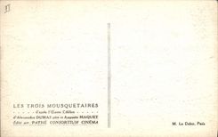 CPA Cinema Les Trois Mousquetaires Alexandre Dumas Auguste Maquet