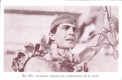 Vintage Postcard Cinema Ben Hur victorious answers the acclamations of crowd