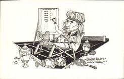 Modern Postcard Tennis Bjorn Borg Wimbledon