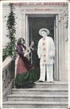 Postal Fantasia Pierrot y el mendicante Pobre pequeña!