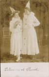 Postal Fantasia Colombine y Pierrot