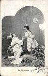 Vintage Postcard Fantasy Pierrot Children the declaration
