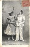 Postal Fantasia Pierrot Jane Breuil y Rex