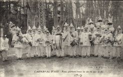Postal Fantasia Pierrot Carnaval de Aix llevamos a todo el DO re sobre el DO