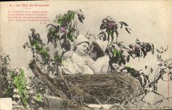 Postal Fantasia Pierrot el nido de Pierrots