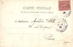 Postal Fantasia Pierrot las canciones de Maurice Boulay L' el alfiler de oro