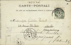 Vintage Postcard Tree Large Andely the miraculous fountain of Holy Clotilde