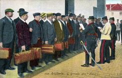 CPA Militaria Artillerie L'arrivee des Bleuets 