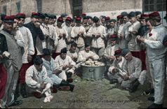 Vintage Postcard Militaria Infantry the weeding of apples