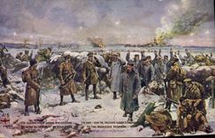 CPA Militaria La garde prusienne se rend au regiment du Middlesex Prusse 