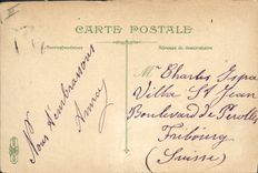 CPA Militaria Artillerie Le fourrage 