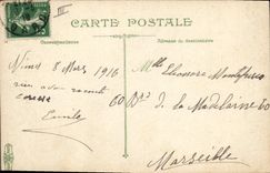 Postal Militaria Artillería la llamada para la limpieza Caballo