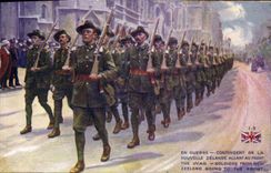 CPA Militaria Contingent de la Nouvelle Zelande allant au front 