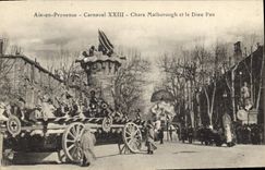 CPA Carnaval XXIII Aix en Provence Chars Malbourough et le Dieu Pan 