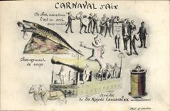 Vintage Postcard Aix Carnival in Provence