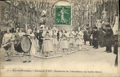 Vintage Postcard Carnaval XXII Aix in Provence Harmonizes Abundance good the dance
