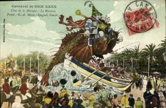 Vintage Postcard Carnival of Nice Tank of the music the Scorpion fish Poisson