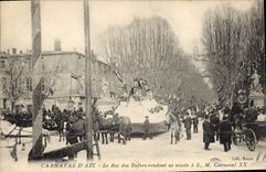 CPA Carnaval d'Aix Le roi des enfers rendant sa visite a SM Carnaval XX 