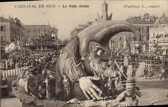 CPA Carnaval de Nice Le Nain jaune 