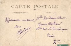 Vintage Postcard Carnival of Aix Twins and Binoculars and their first point of view on Aix Repopulation in Provence