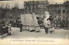 Vintage Postcard Carnaval XXII easy Card trick has to make Aix in Provence