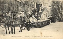 Vintage Postcard Carnival XXII Tank of the Saw Handle Aix Science in Provence