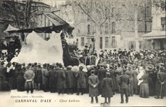 CPA Carnaval d'Aix Char Latham Aix en Provence Avion Aviation 