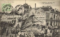 Vintage Postcard Carnival of Nice 1914