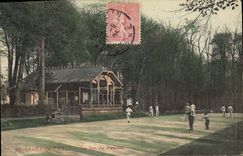Vintage Postcard Tennis Saint Quentin play of Palm