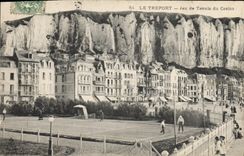 Vintage Postcard Treport Plays of Tennis of the casino