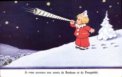 Vintage Postcard Fantasy Child Clown