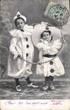 CPA Fantaisie Pierrot Pierrots Enfants 