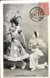 CPA Fantaisie Pierrot Pierrots Jane Breuil et Rex 