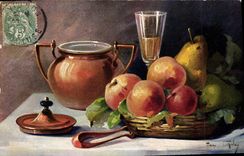 Vintage Postcard Still life Fantasy