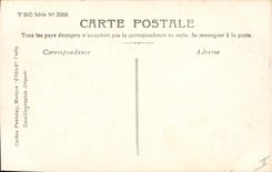 Vintage Postcard Fantasy Flowers Gillyflower happiness