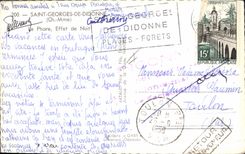 Modern Postcard Holy Headlight Georges de Didonne the headlight Night effect